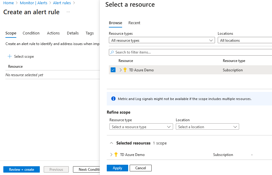 How to Set Up Alerts Rules and Action Groups in Azure Monitor