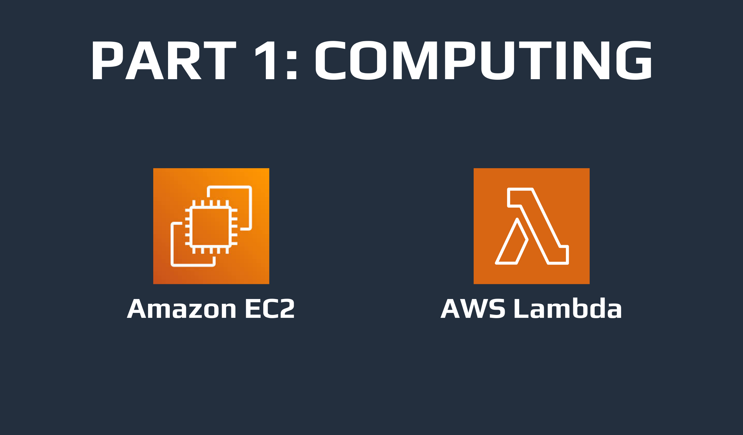 Amazon EC2 and AWS Lambda
