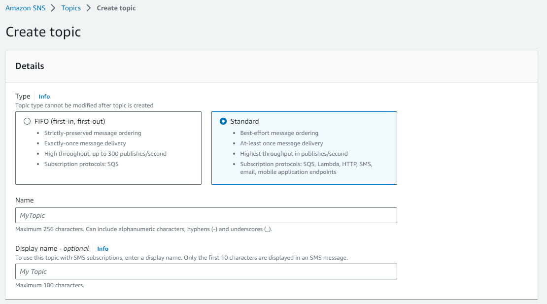 TD_Amazon SNS_Create Topic
