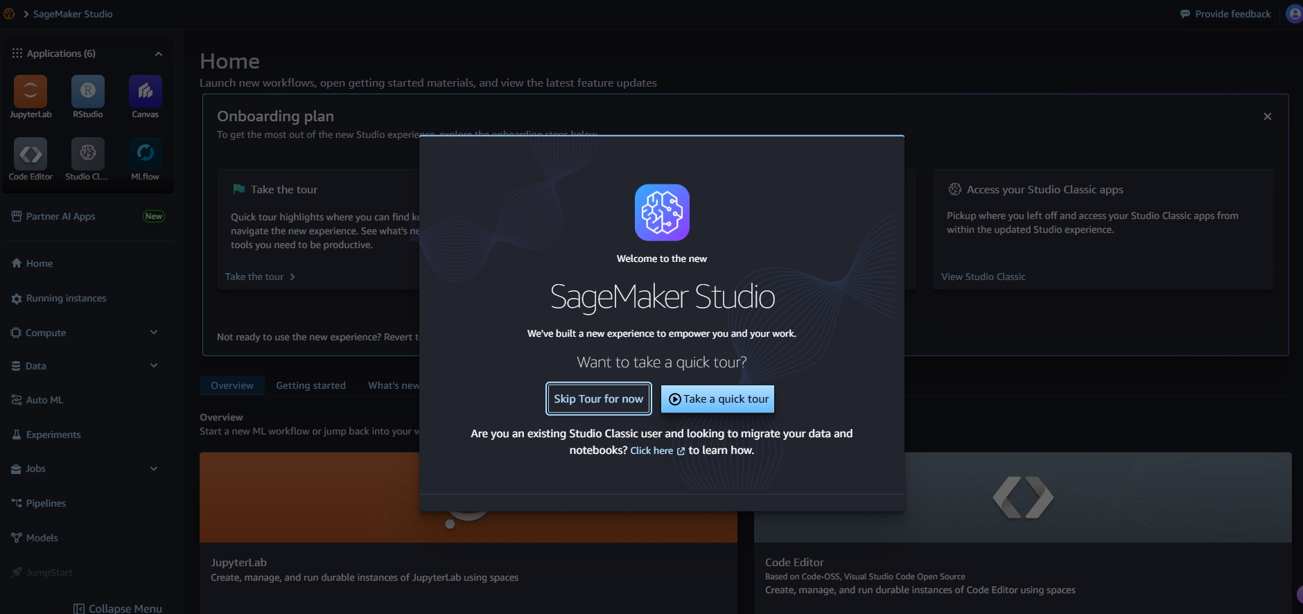 SageMaker AI - SageMaker Studio Tour created by Terraform