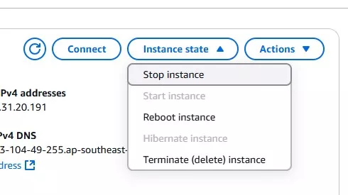 EC2 Instance state