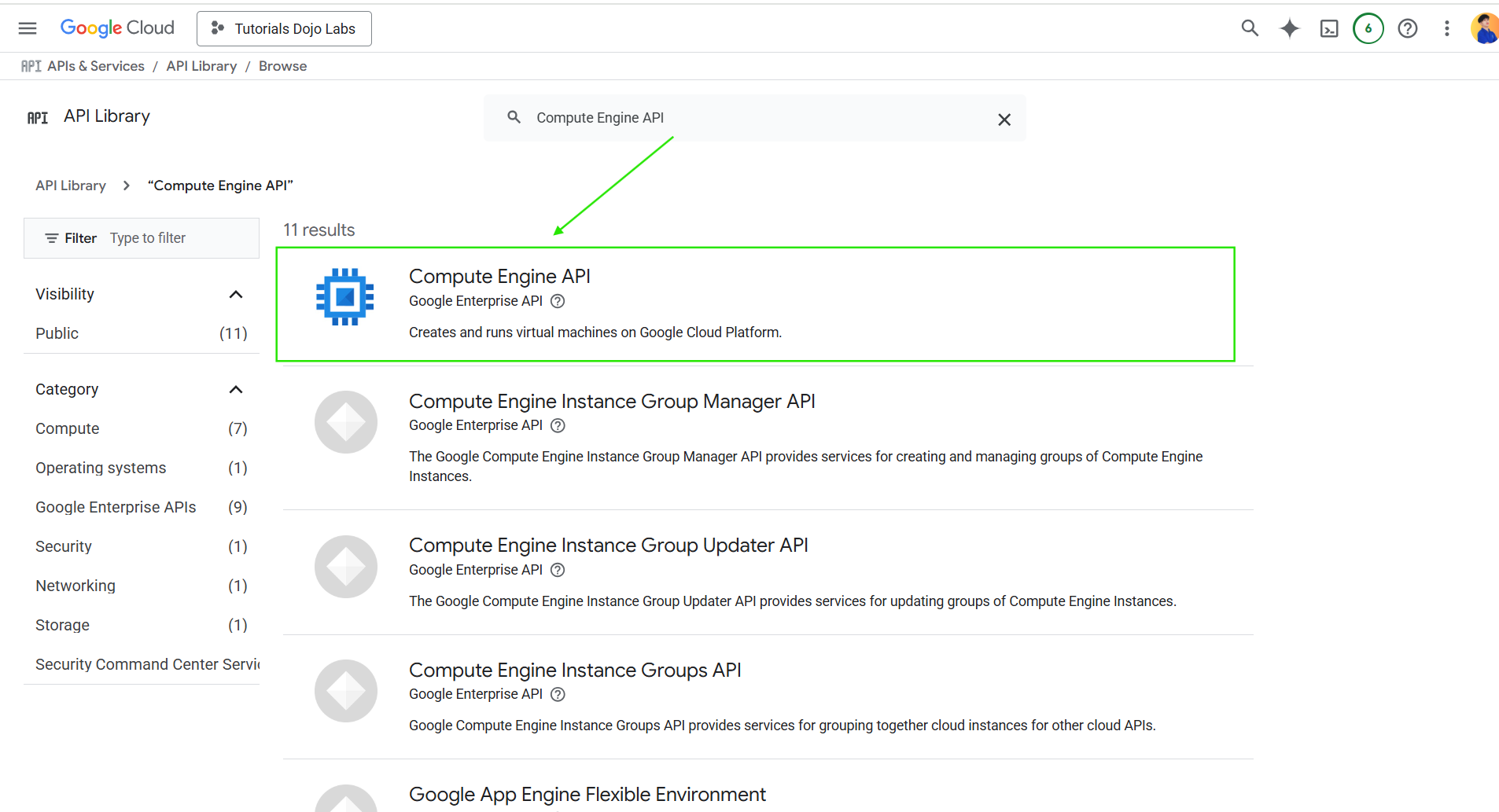 GCP Compute Engine API