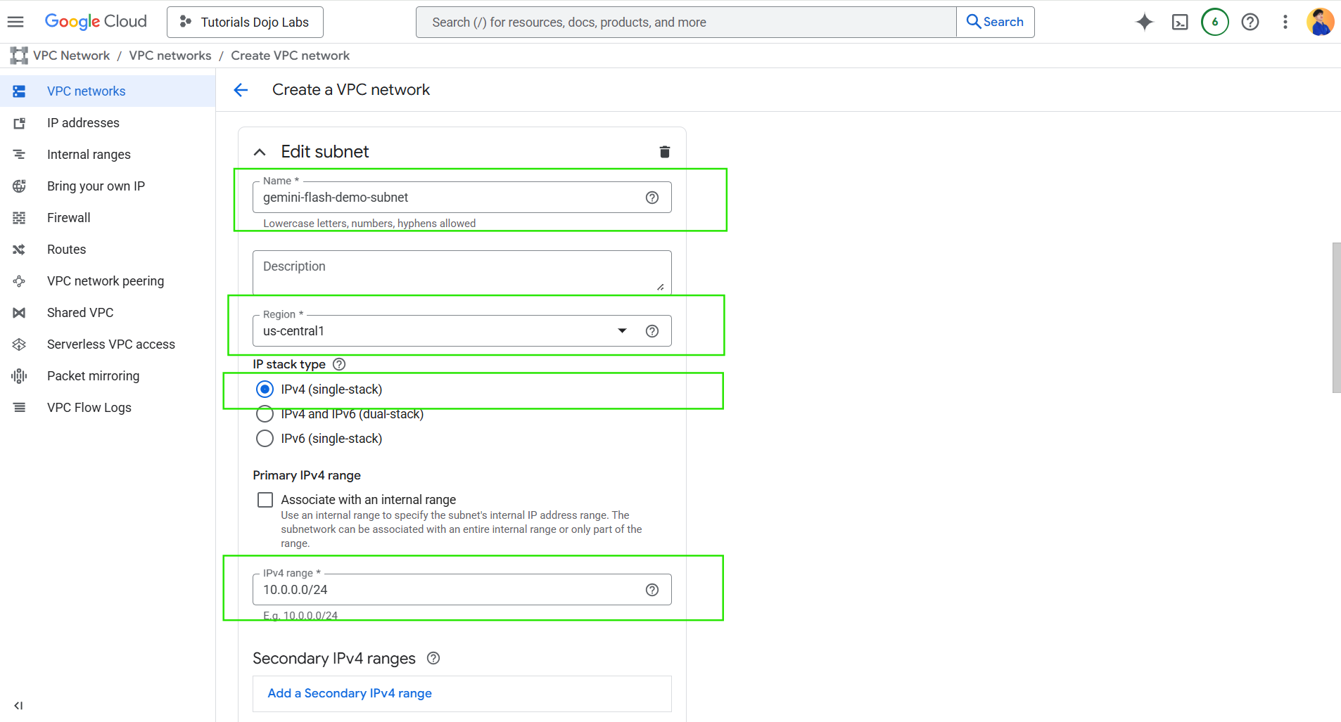 Google Cloud_Subnet_TD 1