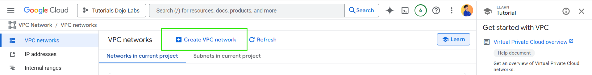 Google Cloud_create VPC Network_TD