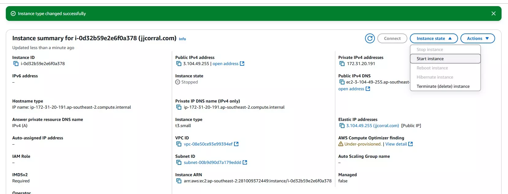 Start Instance