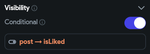 conditional-rendering of post variable