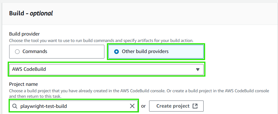 Linking your build project to your pipeline