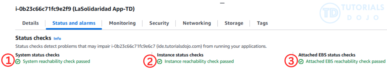 EC2 instance status checks