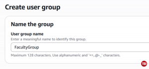 IAM naming user group