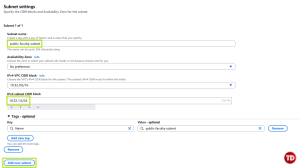 Subnet details