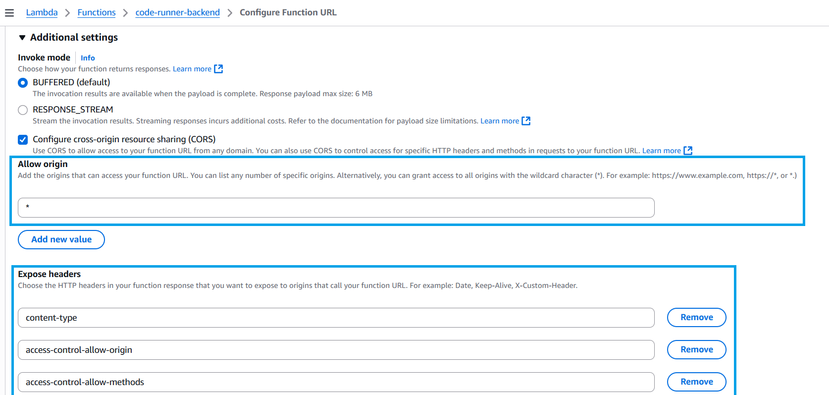 Configure Function URL (1)
