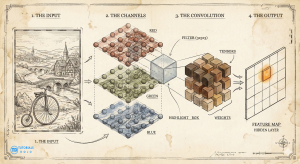 Convolution operation applied with an image input