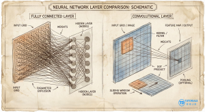 Fully connected network vs Convolutional neural network