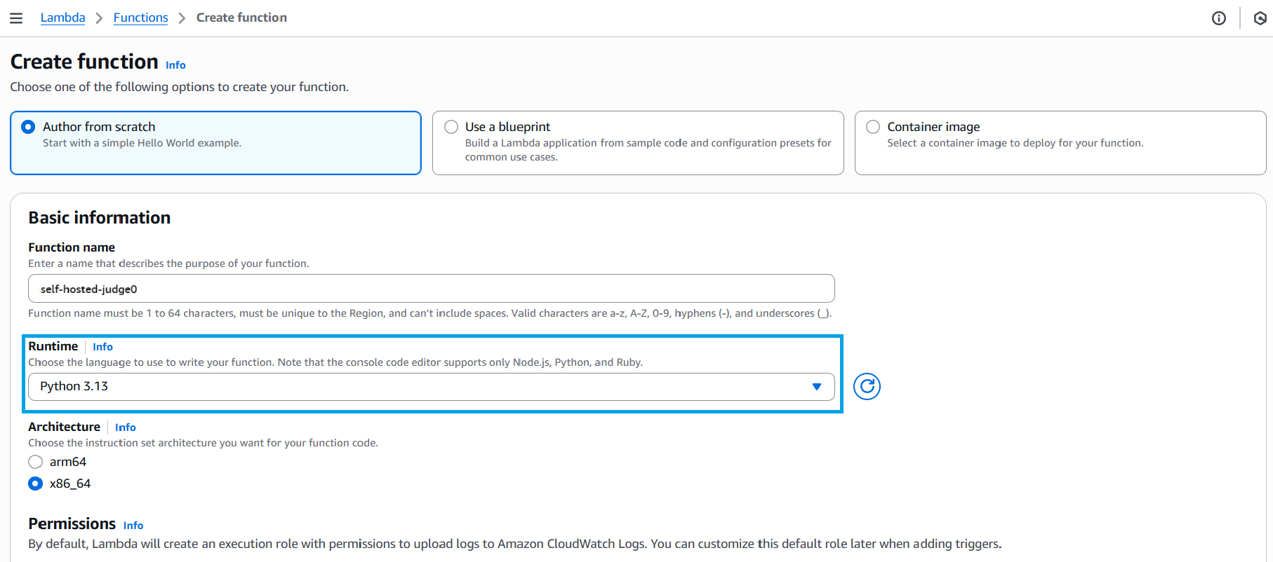 Configuring new Lambda Function (1)